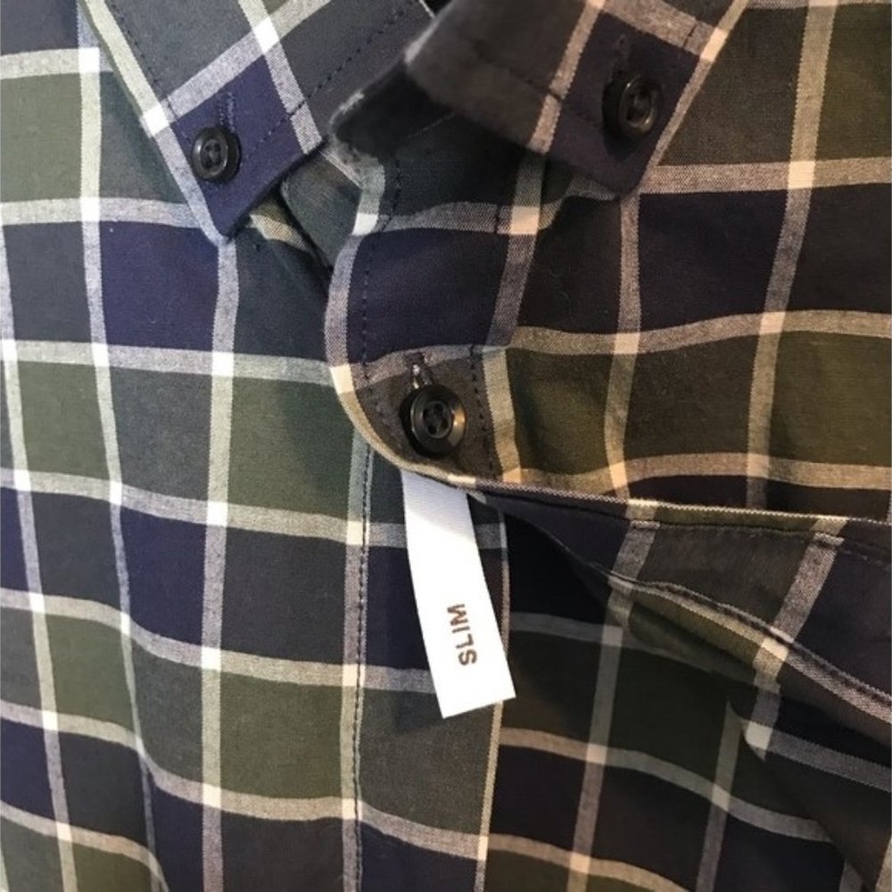 Goodfellow & Co Men's Button Up Shirt Slim Fit Plaid Long Sleeve New With Tags - Picture 4 of 6